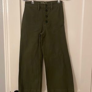 Madewell Emmett Button-Up Wide Leg Pants | Size 25